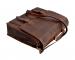 Men Crazy Horse Leather Original Briefcase Laptop Messenger Shoulder Bag